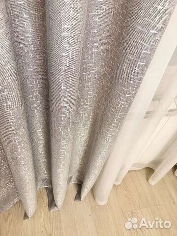 Шторы готовые, рогожка штрих