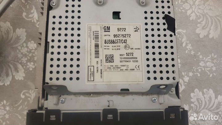 Штатная магнитола chevrolet cruze рест