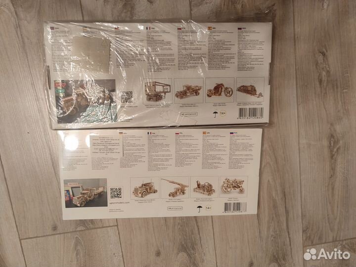 Конструктор ugears, тягач + прицеп, 3D пазл