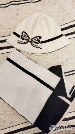 Новый зимний комплект: берет с шарфом, шляпка