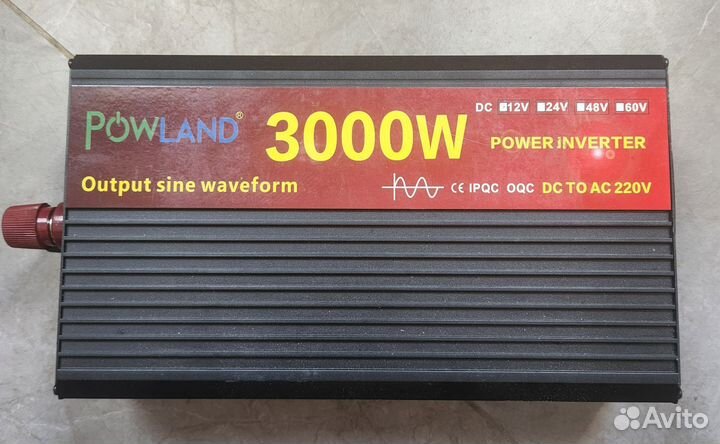 Инвертор напряжения Powland 12-220V 3000W