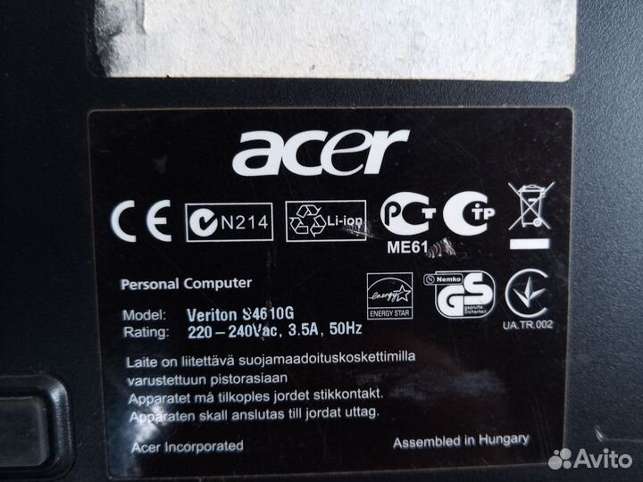 Корпус acer