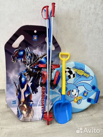 Ледянки, лыжи, лопата