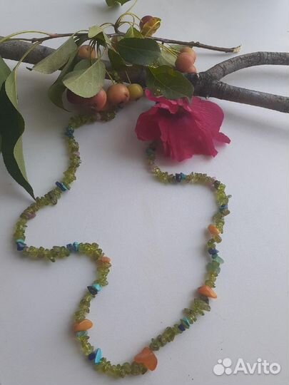 Ожерелье с янтарем