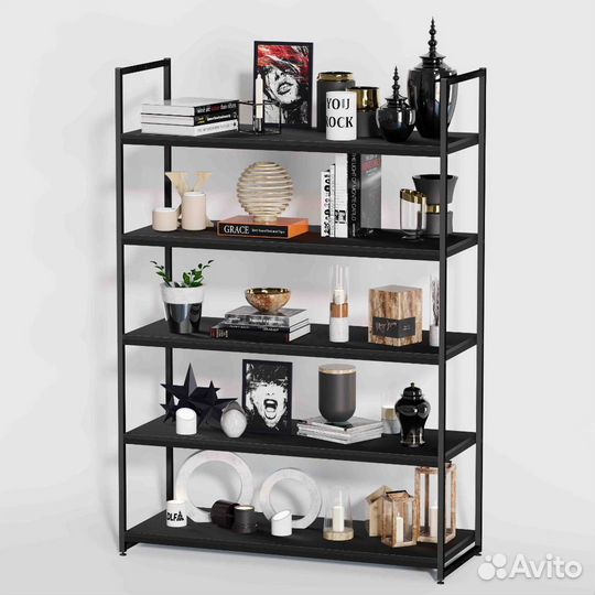 Стеллаж в стиле Лофт A17120-20-чч с полками лдсп