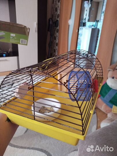 Клетка для хомяка с домиком,колесом,миской
