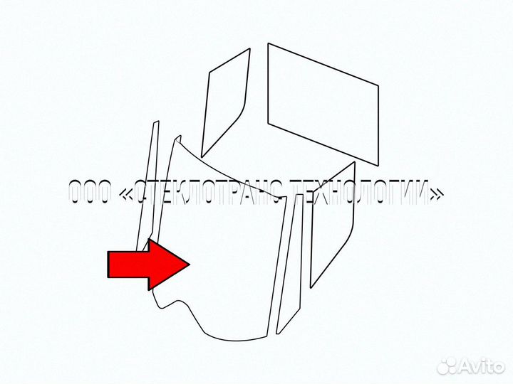 Стекло лобовое для liebherr 93012174, 93030725