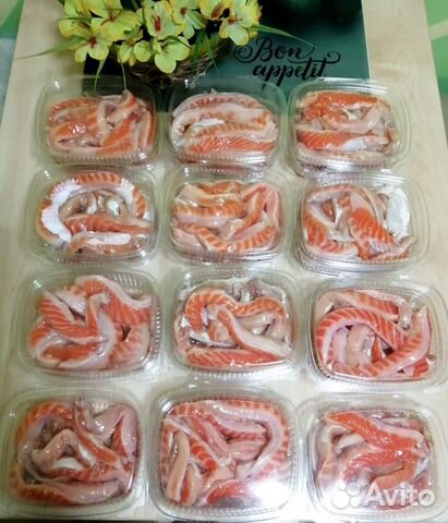 Брюшки сёмги слабосоленые