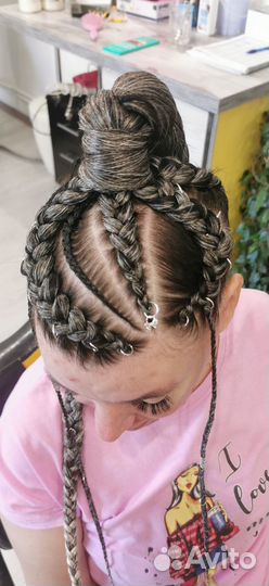 Плетение кос с канекалоном