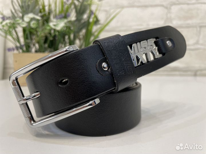 Ремень женский натуральная кожа черный