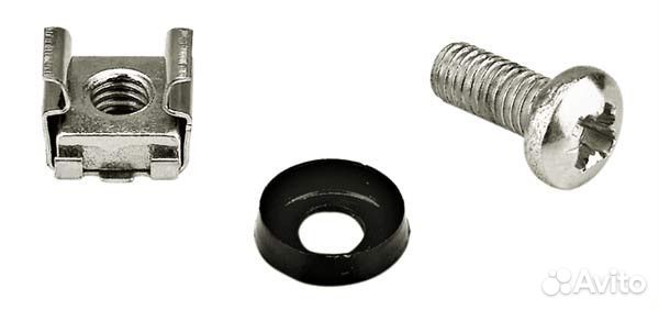 Комплект винт M6х16, шайба, квадратная гайка