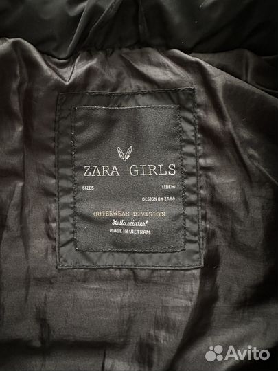 Пуховик куртка zara 110