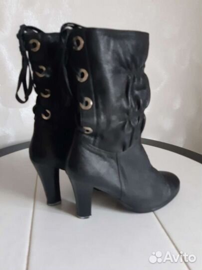 Ботильоны натуральная кожа 36 черные