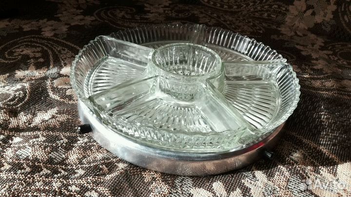 Менажница хрустальная