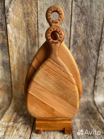 Комплект разделочных досок из Бука на подставке