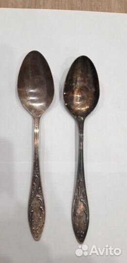 Столовые и десертные ложки мельхиор