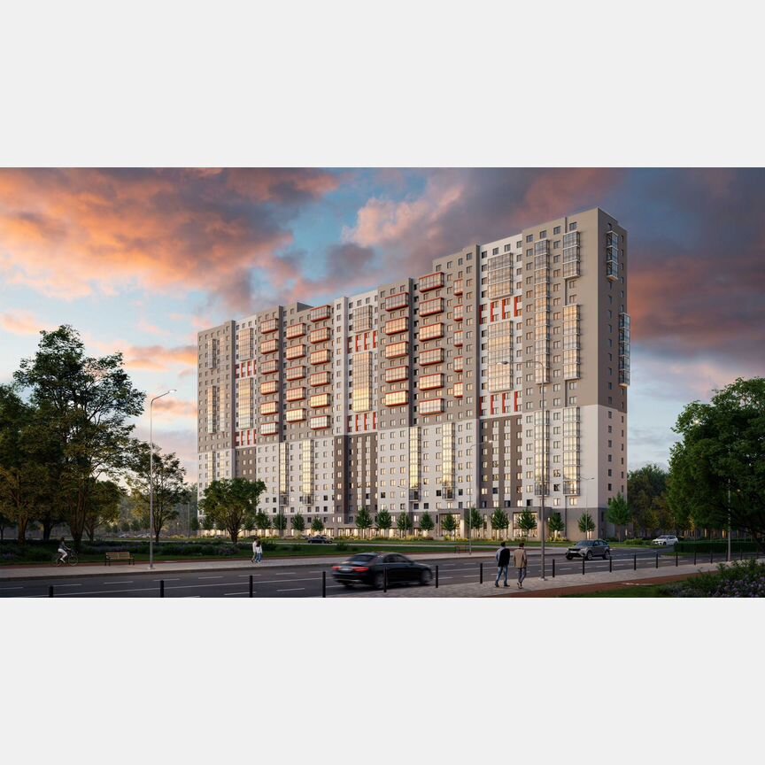 1-к. квартира, 33,6 м², 21/22 эт.