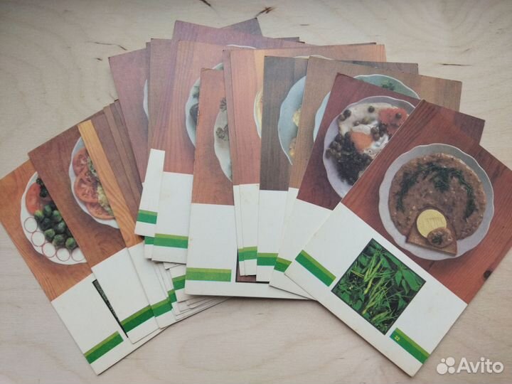 Два набора открыток.Рецепты.1990 год