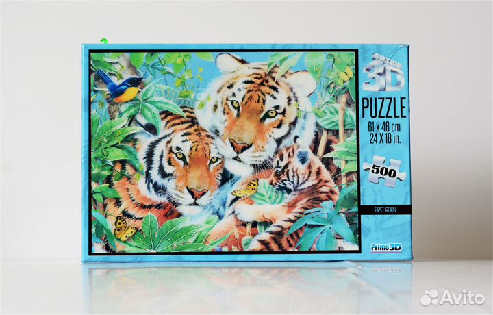 3D puzzle. 3Д пазл. Тигры