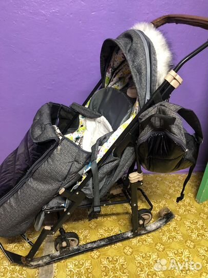 Детские санки с колесами