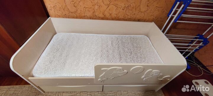 Детская кровать дельфин с матрасом