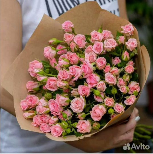 Букет из Кустовой розы Шикарные цветы Доставка