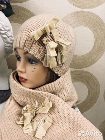 Комплект шапка, шарф