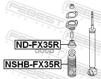 Пыльник заднего амортизатора nshbfx35R Febest