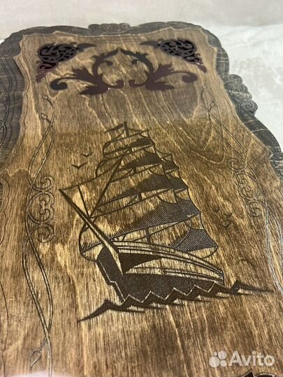 Нарды ручной работы со стеклянным игровым полем