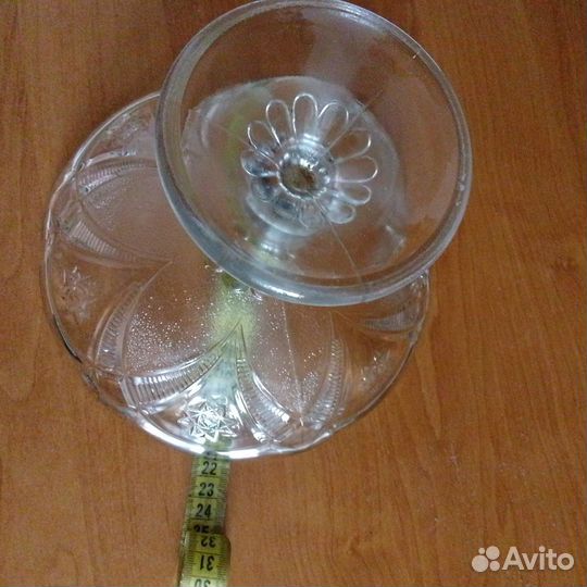 Ваза на ножке стекло СССР