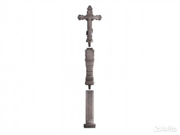 Крест надгробный литой с подставкой