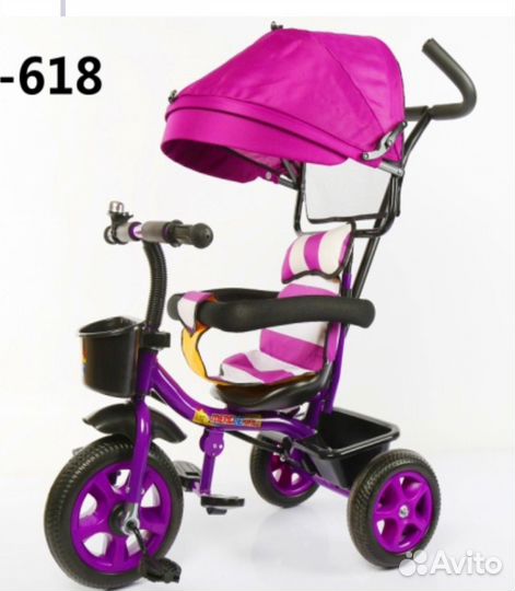 Велосипед коляска с ручкой