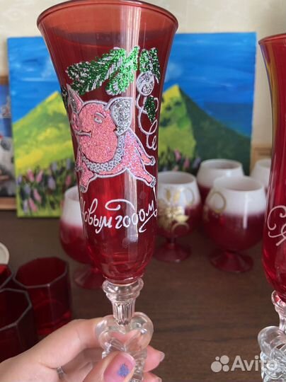 Бокалы для шампанского новогодние