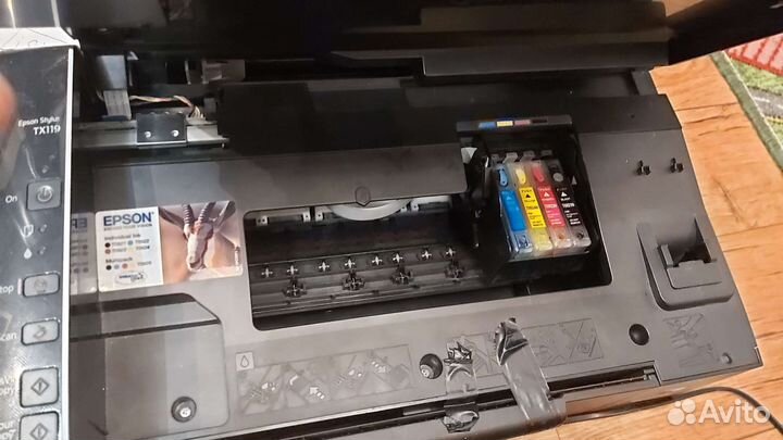 Цветной снпч принтер сканер epsonTX119(TX117)за2шт