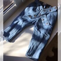 Утепленные джинсы zara для девочки 86