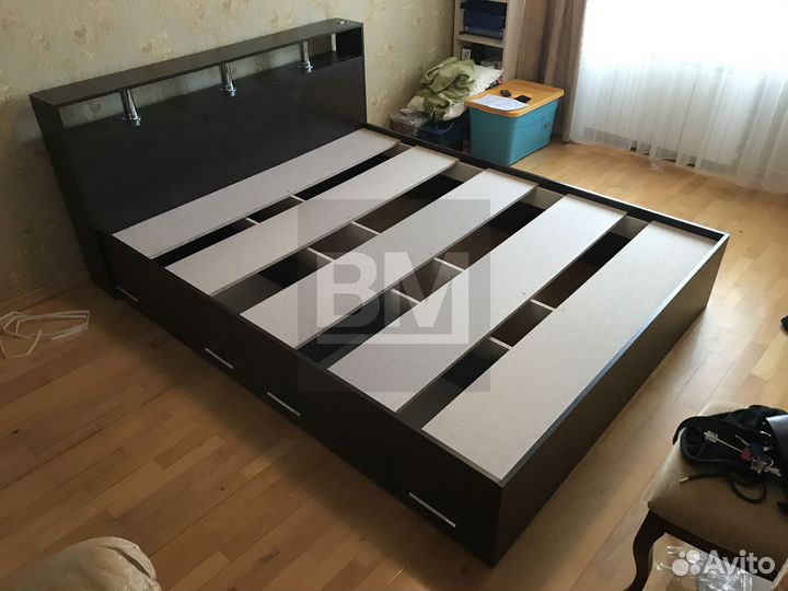 Кровать двуспальная с ящиками 160 200