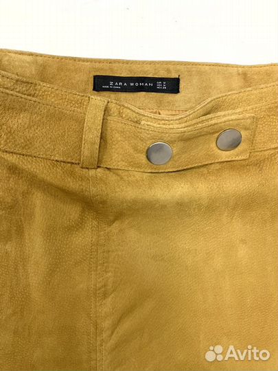 Zara замшевая юбка для стройняшки, 40-42