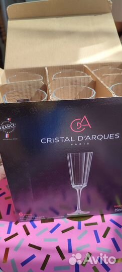 Хрустальные фужеры Франция Cristal d Arques Paris
