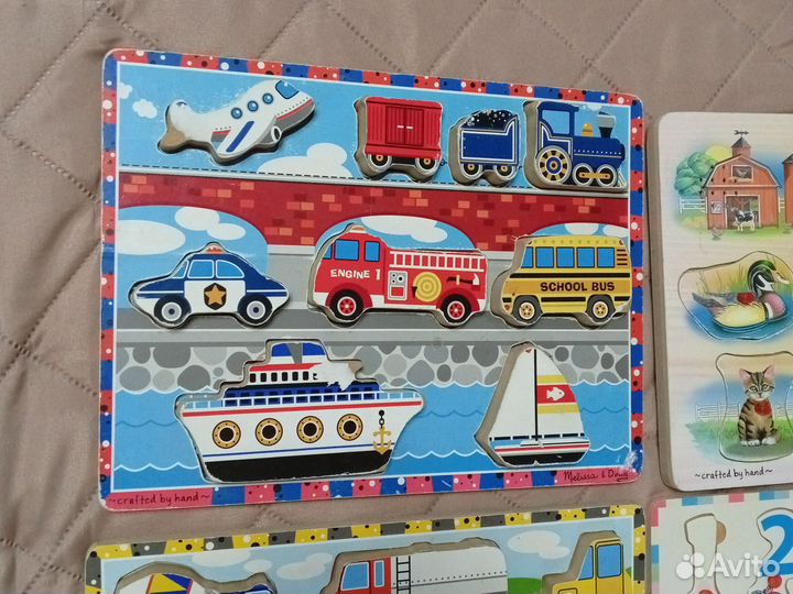 Музыкальный пазл, вкладыши Melissa Doug