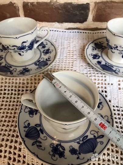 Чайные пары синий лук, луковый узор