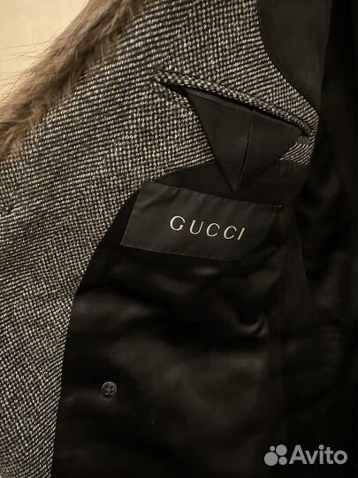 Пальто gucci мех бобра