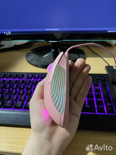 Игровая мышь razer basilisk quartz pink