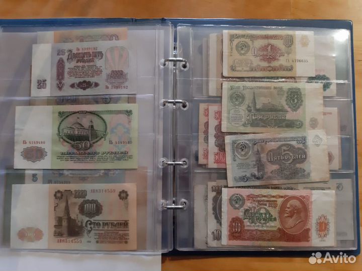 Монеты и банкноты из более, чем 100 стран, большая