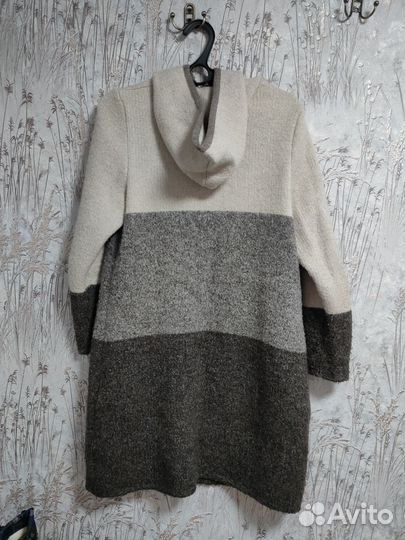 Кардиган женский длинный с капюшоном