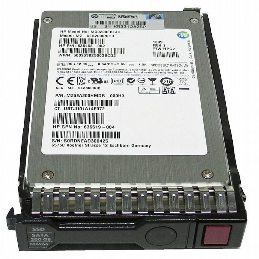 [804644-001] Жесткий Диск Hp 200gb Sata2 2.5" Ssd 804644-001