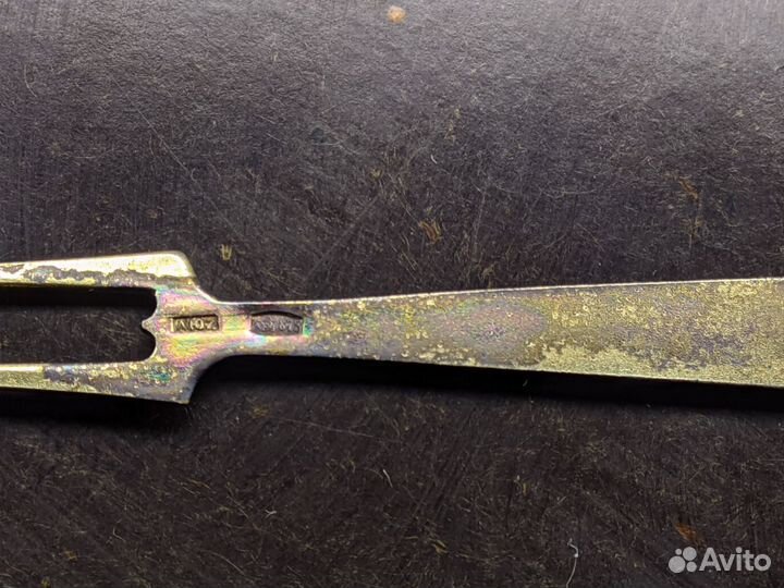 Вилочка для лимона серебро эмаль 1962 г