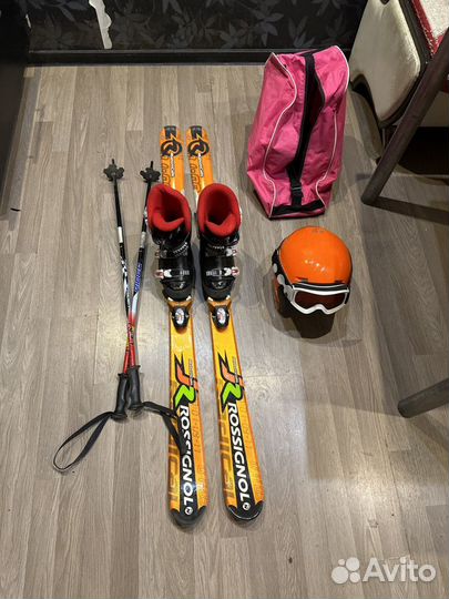 Горные лыжи детские 130 с ботинками