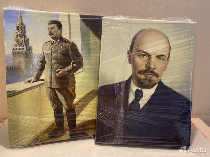 Портрет Сталина и Ленина