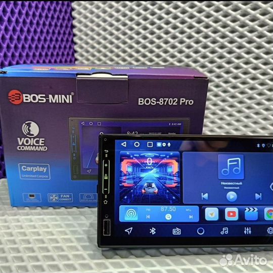 Магнитола Android 2 din BOS mini 8702 pro 7 дюймов
