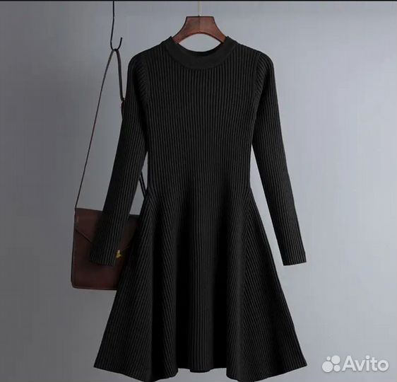 Платье лапша чёрный 42